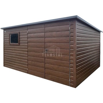 Schowek domek 4x2 brama okno ciemny orzech drewnopodobny dach TS1138
