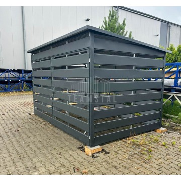 Wiata śmietnikowa 4x2m Antracyt - furtka TS1139 - Pozostała architektura... - Mrągowo - zdjęcie 2