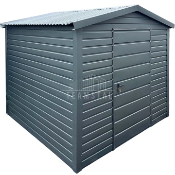 Schowek domek ogrodowy 2x2m - drzwi - antracyt - dach dwuspadowy TS1161