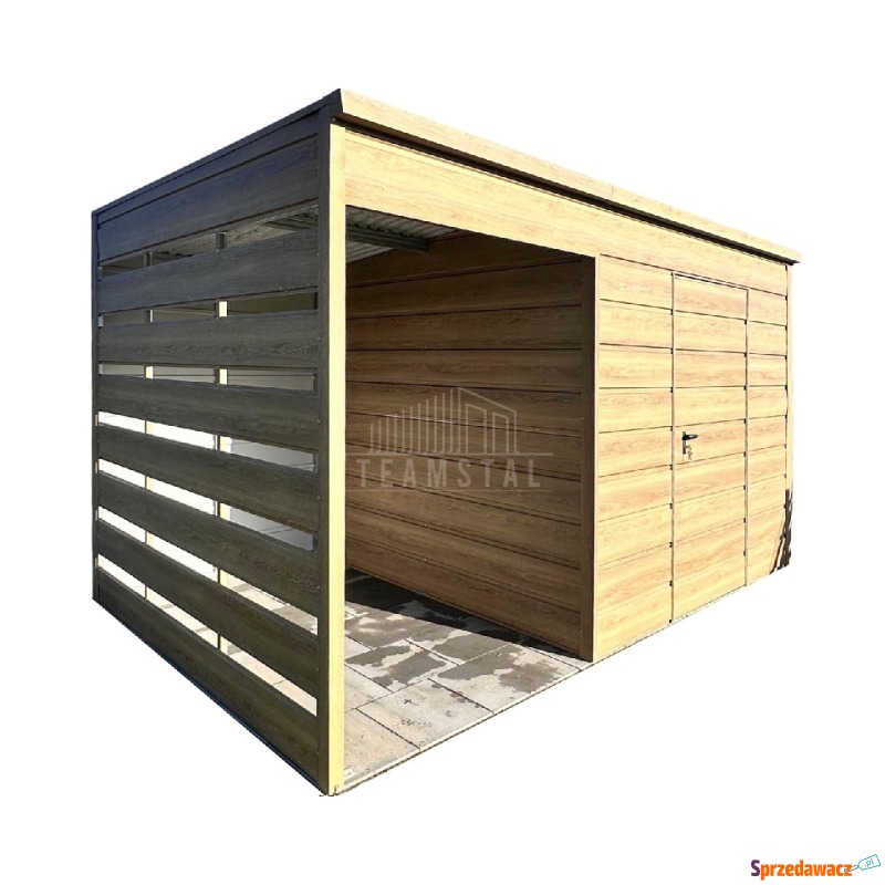 Schowek domek ogrodowy 2x2m + wiata 1,5m drzwi... - Altany, domki, namioty - Gryfice