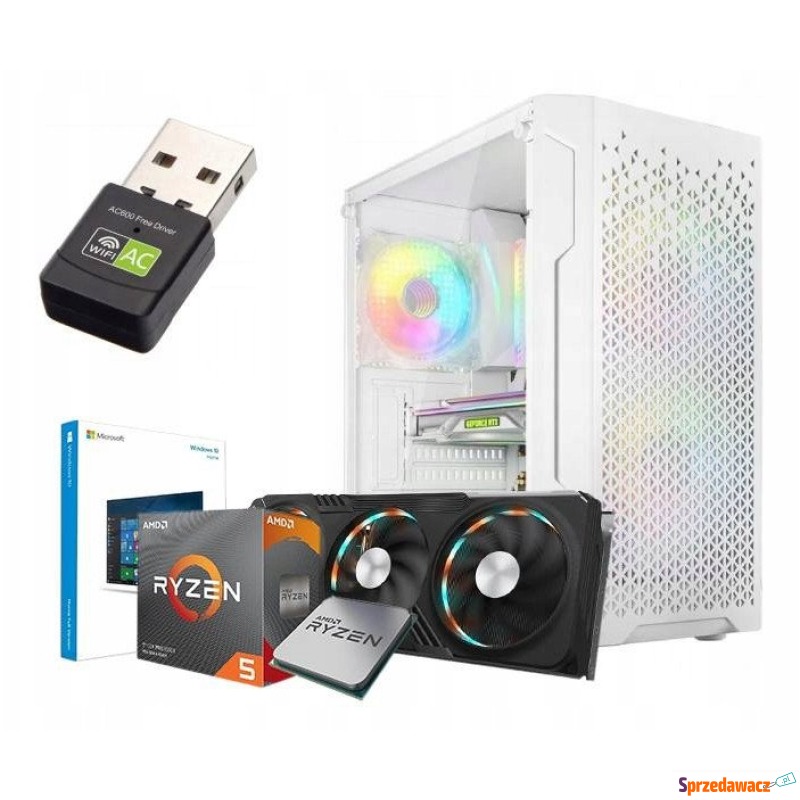 Komputer Netcom BIAŁY GAMINGOWY DO GIER RYZEN... - Komputery stacjonarne - Dąbrowa Górnicza