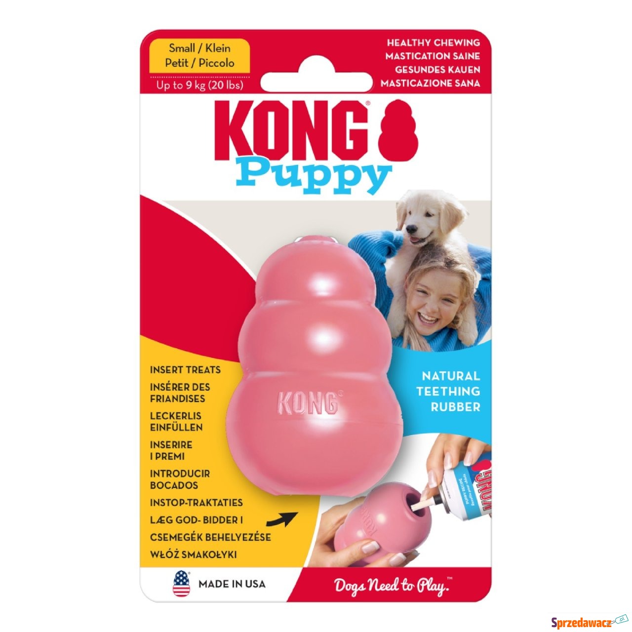 KONG Puppy - S, różowy