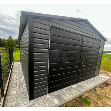 Garaż blaszany 4x5m brama dwuskrzydłowa okno... - Garaże i wiaty - Krynica-Zdrój - zdjęcie 4