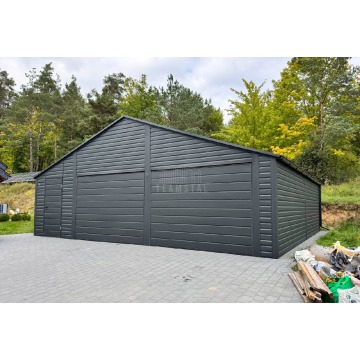 Garaż blaszany 8x6m 2 x brama uchylna drzwi p... - Garaże i wiaty - Łuków - zdjęcie 2