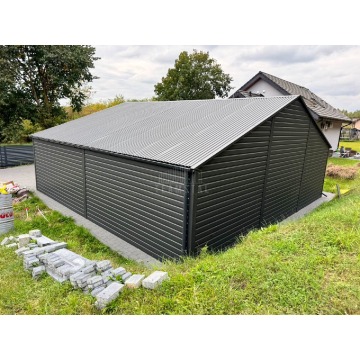 Garaż blaszany 8x6m 2 x brama uchylna drzwi p... - Garaże i wiaty - Łuków - zdjęcie 4