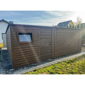 Garaz blaszany 5,5x6m - brama uchylna - drzwi... - Garaże i wiaty - Morąg - zdjęcie 4