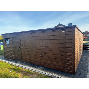 Garaz blaszany 5,5x6m - brama uchylna - drzwi... - Garaże i wiaty - Morąg - zdjęcie 2