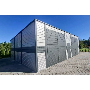 Hala - garaż blaszany 9,5x9m - 2 x brama dwus... - Garaże i wiaty - Jarocin - zdjęcie 4