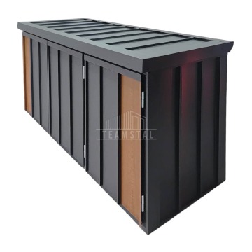 Zabudowa koszy na śmieci wiata obudowa  wymiary 177 x 65 x 110 cm 3x120L  TS1221