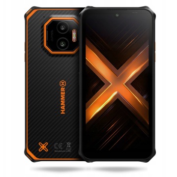 Smartfon Hammer Energy X2 4G 6GB / 128GB Czarny, Pomarańczowy (TEL001059)