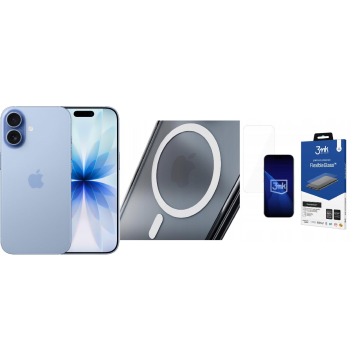 Smartfon Apple iPhone 17 8/256GB Niebieski (MG6L4ZD/A) + FlexibleGlass + Etui Armor MagCase