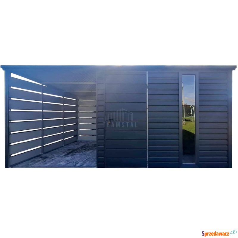 Schowek - domek ogrodowy 3x3m - wiata 3m - drzwi... - Altany, domki, namioty - Radom