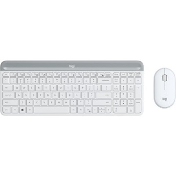 Logitech MK470 klawiatura Dołączona myszka Uniwersalne RF Wireless QWERTZ Niemiecki Biały