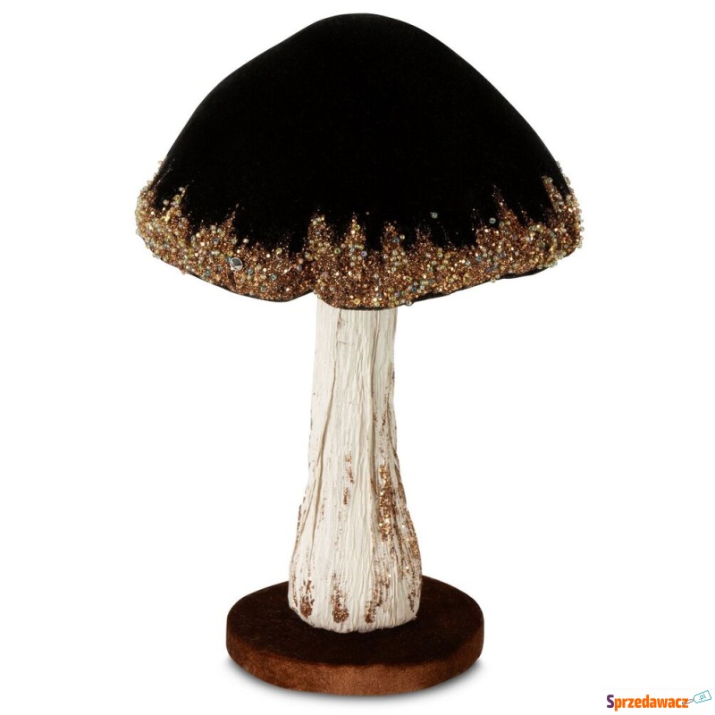 SELSEY Figurka Grzybek 26 cm czarno-złoty - Genesis - Dekoracje świąteczne - Poznań