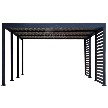 Carport PREMIUM - Wiata samochodowa 4x5m - antracyt - dodatkowa zabudowa TS1227