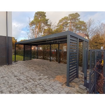 Carport PREMIUM - Wiata samochodowa 7x3 antracyt... - Garaże i wiaty - Łomża - zdjęcie 2
