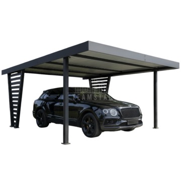 Carport V PREMIUM 4,5x5m Wypełnienie panelami - Wiata samochodowa TS1257