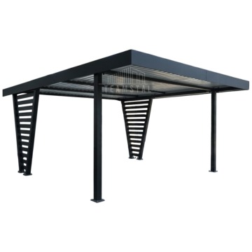 Carport V PREMIUM 4,8x5m - Wypełnienie panelami - Wiata samochodowa TS1258