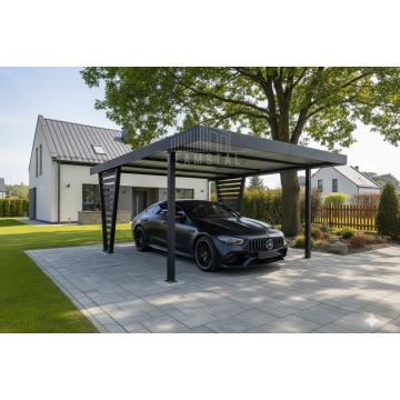 Carport V PREMIUM 4x5m - Wypełnienie panelami... - Garaże i wiaty - Lubin - zdjęcie 3