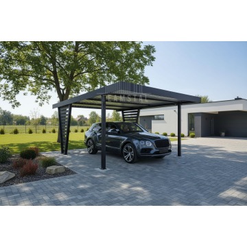 Carport V PREMIUM 4x5m - Wypełnienie panelami... - Garaże i wiaty - Lubin - zdjęcie 4