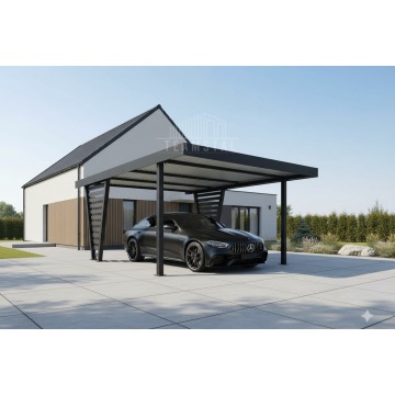 Carport V PREMIUM 5x4,5m - Wypełnienie panelami... - Garaże i wiaty - Nysa - zdjęcie 2