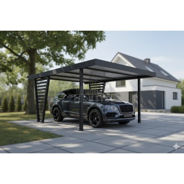 Carport V PREMIUM 5x5m - Wypełnienie panelami... - Garaże i wiaty - Wisła - zdjęcie 3