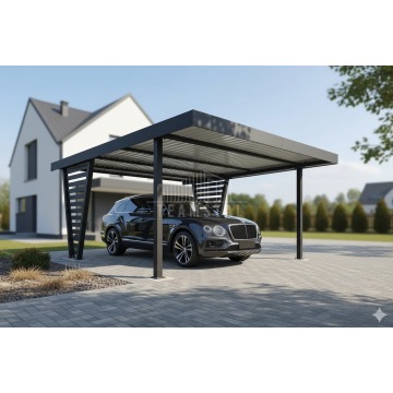 Carport V PREMIUM 5x5m - Wypełnienie panelami... - Garaże i wiaty - Wisła - zdjęcie 2