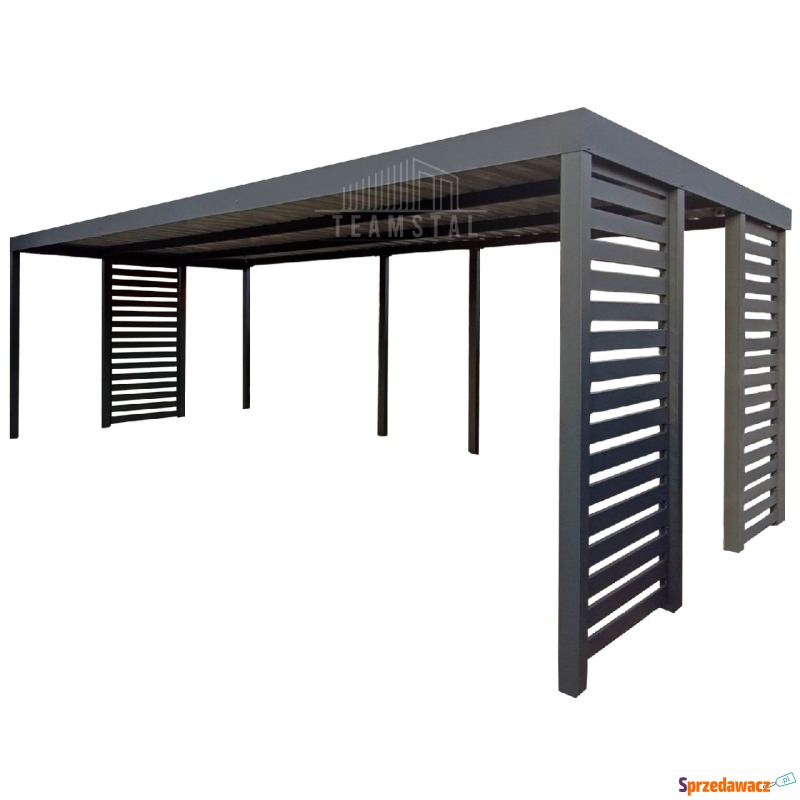 Carport PREMIUM - Wiata samochodowa 7x3 antracyt... - Garaże i wiaty - Łomża