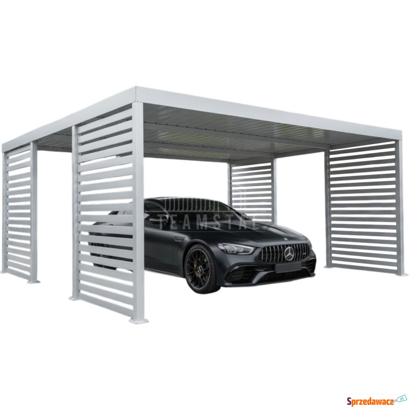 Carport PREMIUM - Wiata samochodowa 5x5 - biały... - Garaże i wiaty - Cieszyn