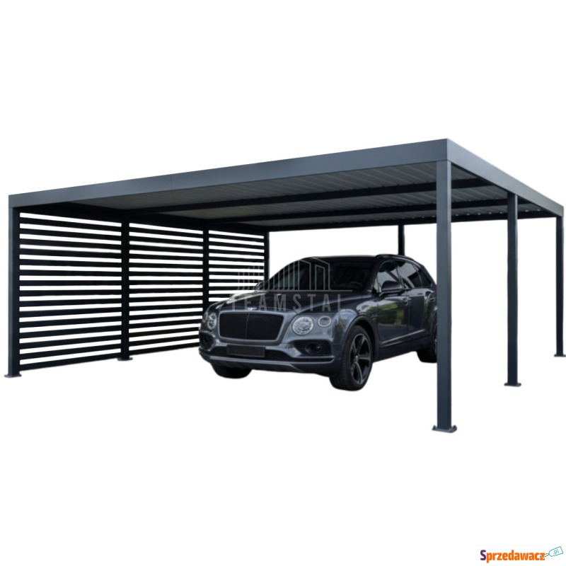 CarPort PREMIUM - wiata samochodowa 6x5 - antracyt... - Garaże i wiaty - Brzesko
