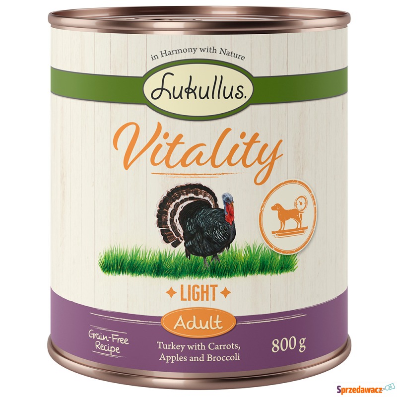 Lukullus Vitality Light: Indyk (bez zbóż) - 6... - Karmy dla psów - Chorzów