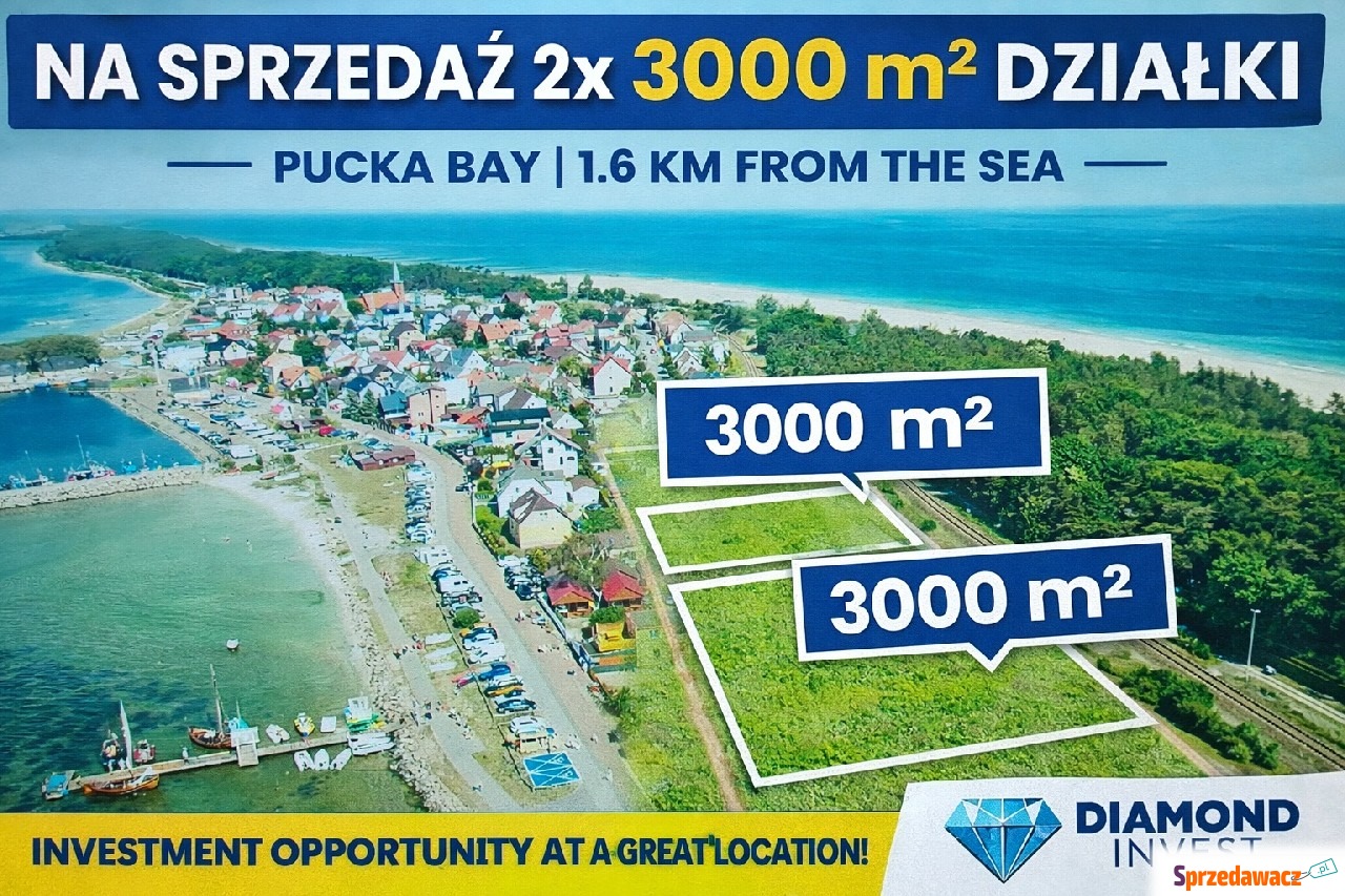 Działki inwest 1,6 km do Zatoka...