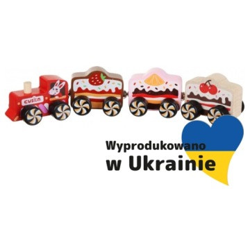 Cubika, Drewniany ciasteczkowy pociąg z magnesami