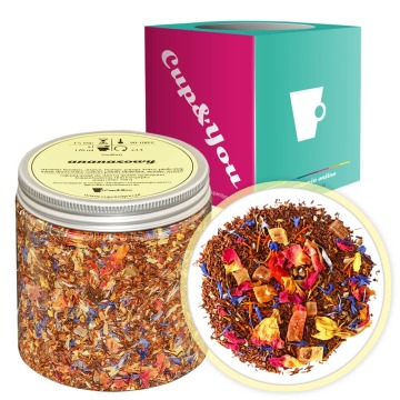 Herbata Rooibos ANANASOWA czerwonokrzew bez kofeiny liściasta sypana herbatka czerwona ananas mango 