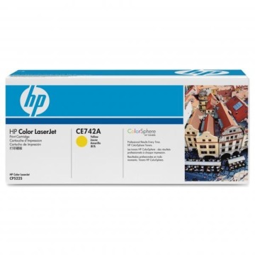 HP oryginalny toner CE742A, yellow, 7300s, HP Color LaserJet CP5225
