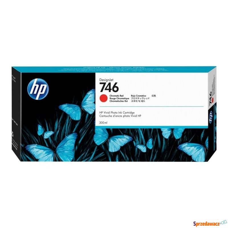 HP Atrament 746 300-ml Chromatic Red DJ Ink - Tusze, tonery - Piekary Śląskie