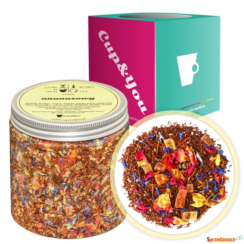 Herbata Rooibos ANANASOWA czerwonokrzew bez k... - Herbata, Yerba Mate - Kielce