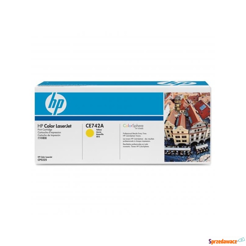 HP oryginalny toner CE742A, yellow, 7300s, HP... - Tusze, tonery - Białystok