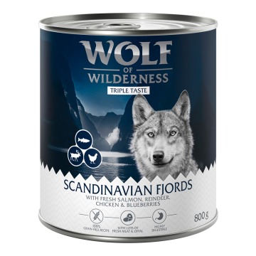 Megapakiet Wolf of Wilderness Monoprotein Adult, 24 x 800 g - The Taste Of Scandinavia, renifer, łos
