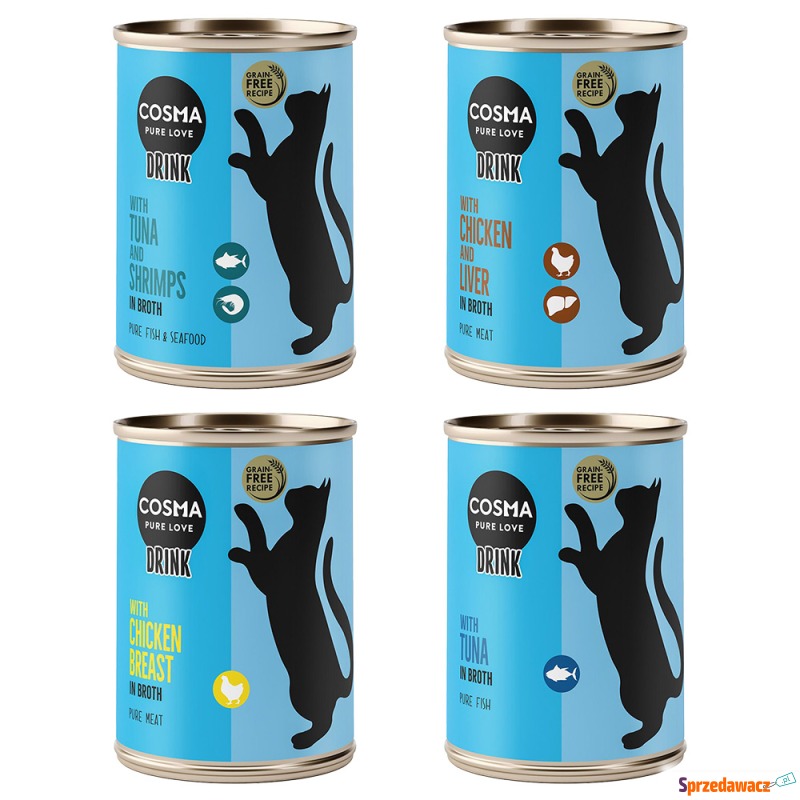 Cosma Drink, 6 x 100 g  - Pakiet mieszany - Karmy dla kotów - Toruń