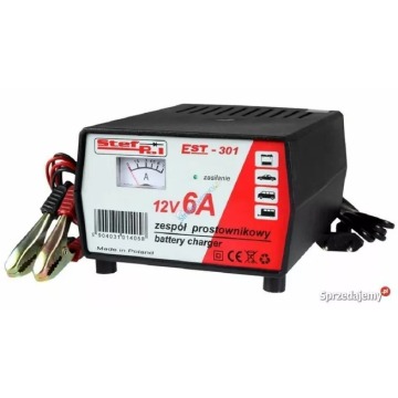 Prostownik Stef-pol Est-301 12v/6a