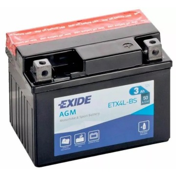 Akumulator motocyklowy Exide  Etx4l-bs ytx4l-bs 12V 3Ah 50A P
