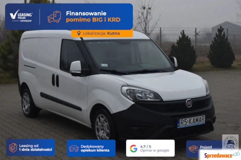 Fiat Doblo 2016 diesel - Na sprzedaż za 19 188 zł - Kutno