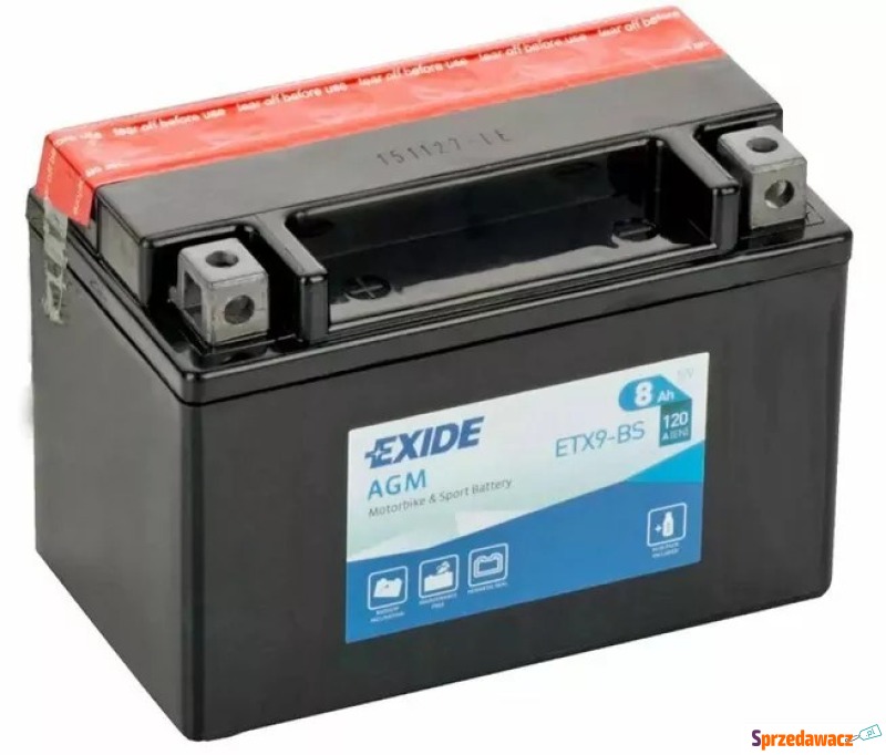 Akumulator Exide ETX9-BS ytx9-bs 12V 8Ah 120a... - Układ elektryczny - Ciechanów