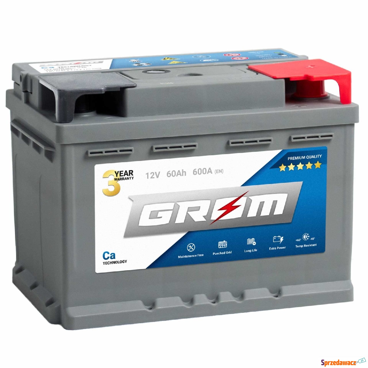 Akumulator GROM Premium 60Ah 600A