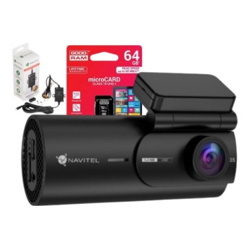 Zestaw Wideorejestrator kamera samochodowa Navitel R35 + adapter zasilania Smartbox NAVITEL + karta 