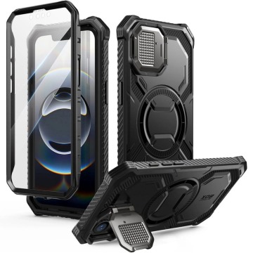 Etui pancerne Supcase i-Blason Armorbox Mag SP do iPhone 17e / 16e, do MagSafe, czarne