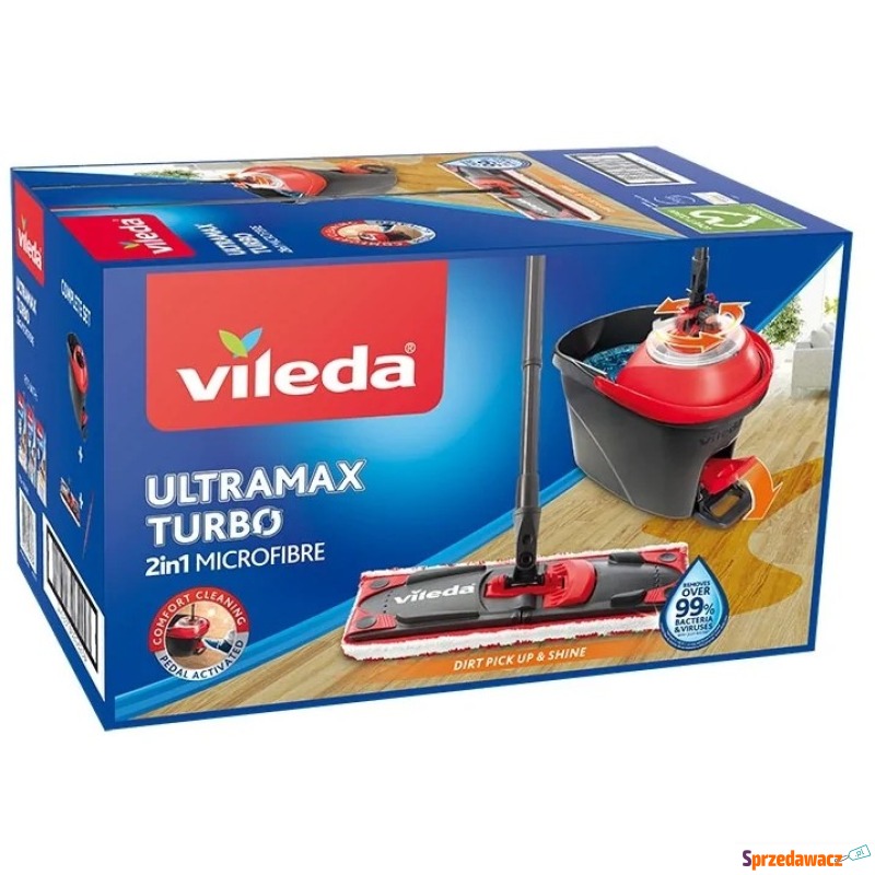 Mop tradycyjny Vileda Ultramax Turbo szary - Mopy, wiadra - Wałbrzych