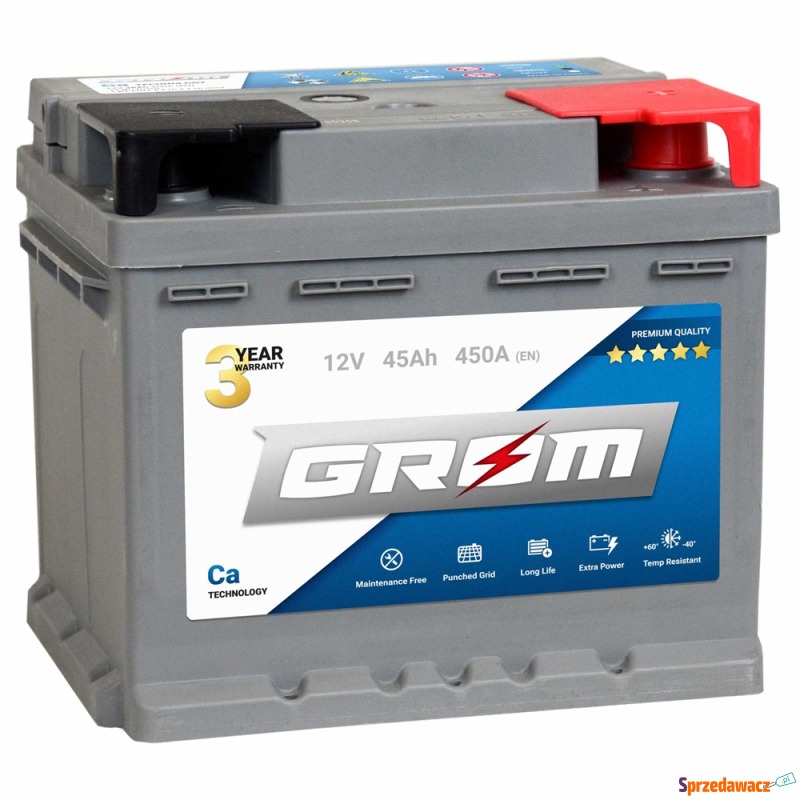 Akumulator GROM Premium 45Ah 450A - Akumulatory - Ciechanów