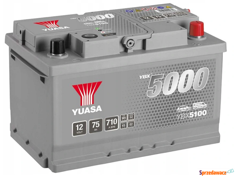 Akumulator Yuasa Ybx5100 Silver 12V 75Ah 710A... - Akumulatory - Ciechanów